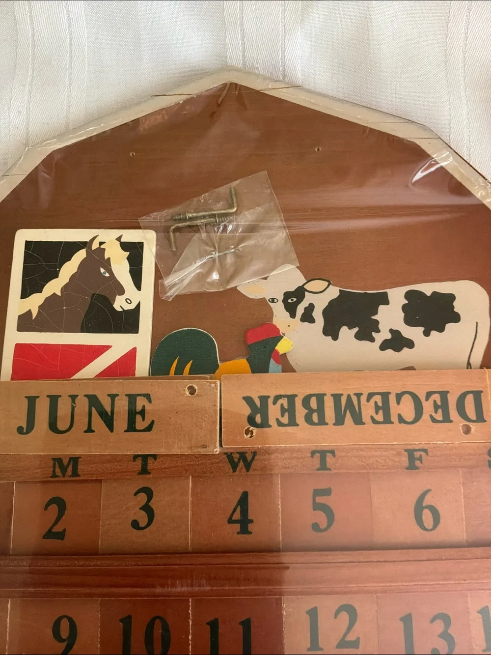 Wooden Perpetual Wall Calendar - Brown